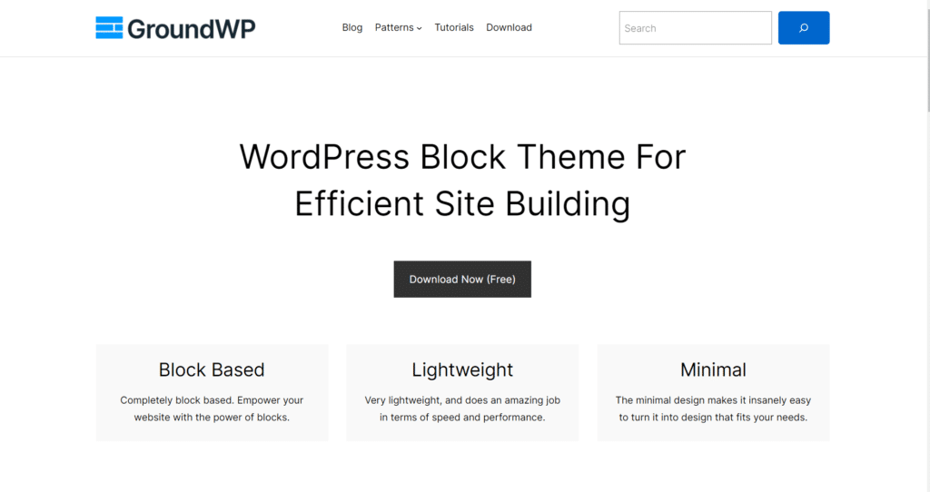 GroundWP: Elevating Free WordPress Block Theme